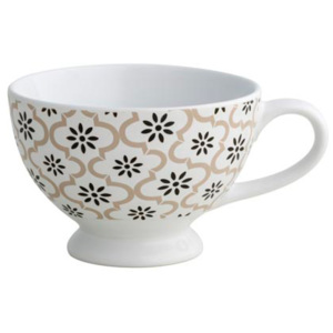 Šálek na čaj, cappuccino Alhambra BRANDANI (barva - Keramika, bílá/černá/hnědá)