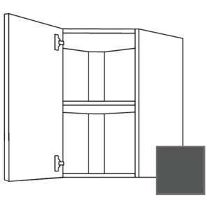 Kuchyňská skříňka horní rohová 60 cm levá, břidlicově šedá 334.WED6001.L