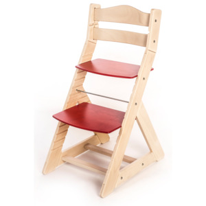 Hajdalánek Rostoucí židle MAJA - opěrka do kulata (bříza, červená) MAJABRIZACERVENA