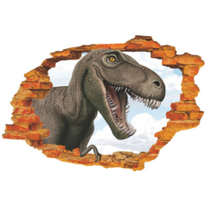 ZOOYOO Samolepka na zeď Dinosauři Tyrannosaurus Rex 3D 44 x 65 cm
