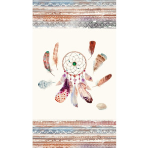 Plážová osuška s potiskem Good Morning Feathers, 100 x 180 cm