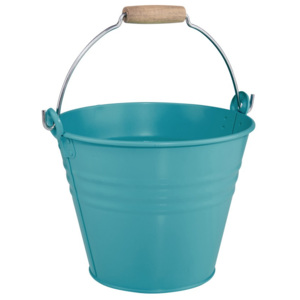 Modrý dekorativní kbelík Butlers Zinc, 8 l