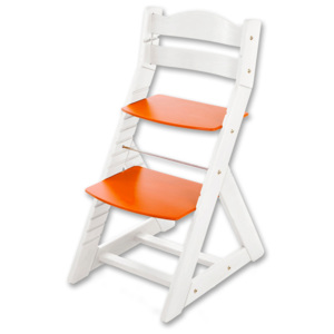 Hajdalánek Rostoucí židle MAJA - opěrka do kulata (bílá, oranžová) MAJABILAORANZOVA