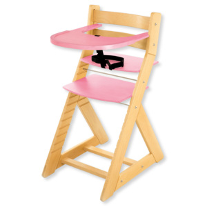 Hajdalánek Rostoucí židle ELA - velký pultík (bříza, růžová) ELABRIZARUZOVA