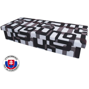 Jednolůžková postel (válenda) 80 cm Benab Solo černobílá (s matrací)