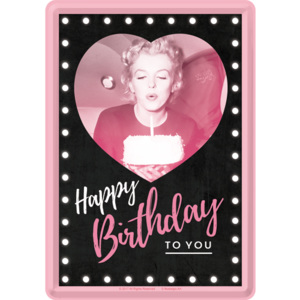 Plechová pohlednice - Happy Birthday to You