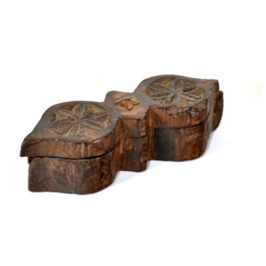 SB Orient Krabička na Tiku, antik, teakové dřevo, ručně vyřezaná, 20x7x6cm
