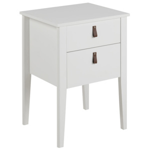 Design Scandinavia Noční stolek se zásuvkami Sabina, 48 cm, bílá