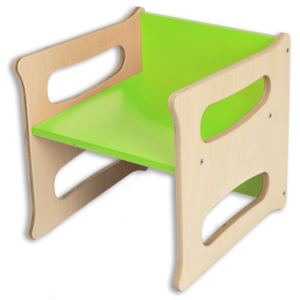 Hajdalánek Dětská židle TETRA 3v1 natur (zelená) TETRANATURZELENA