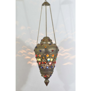 SB Orient Antik lampa v orientálním stylu s barevnými kameny, ruční práce, cca 30x60cm