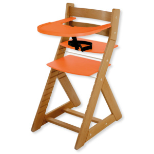 Hajdalánek Rostoucí židle ELA - velký pultík (dub světlý, oranžová) ELADUBSVEORANZOVA