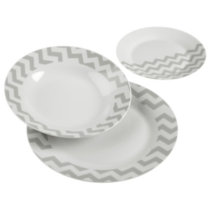 18dílný set talířů z porcelánu Versa Geometrico