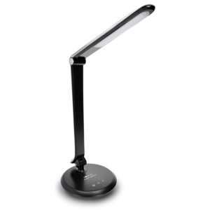 LED stolní stmívatelná dotyková lampička - 8W, 5300K - černo-šedá - Solight (WO31-B)