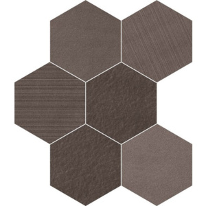 Impronta Italgraniti Sands Experience hexagon 19,5x22,5 mud mix