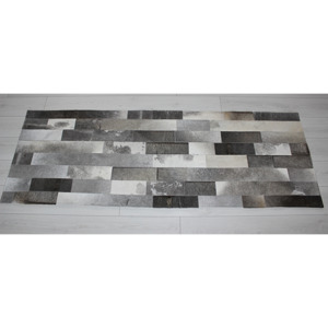 Kožený koberec Vejby grey běhoun