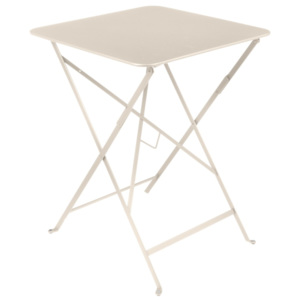 Světle béžový zahradní stolek Fermob Bistro, 57 x 57 cm