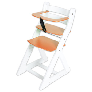 Hajdalánek Rostoucí židle ANETA - malý pultík (bílá, oranžová) ANETABILAORANZOVA