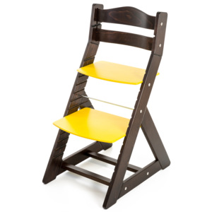 Hajdalánek Rostoucí židle MAJA - opěrka do kulata (wenge, žlutá) MAJAWENGEZLUTA