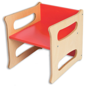 Hajdalánek Dětská židle TETRA 3v1 natur (červená) TETRANATURCERVENA