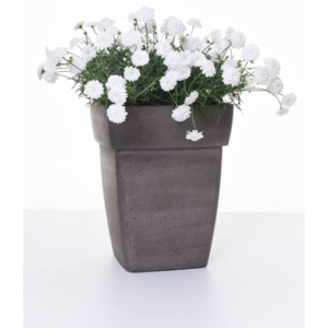 Květináč LONJA 34, plast, výška 34 cm, šedo-hnědý
