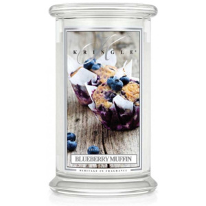 Velká 2-knotová vonná svíčka Kringle Candle Blueberry Muffin - Borůvkový muffin 624 g
