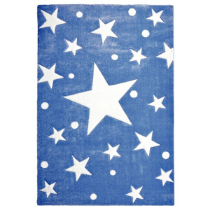 LIVONE Dětský koberec STARS tm.modrá/bílá 80x150 cm