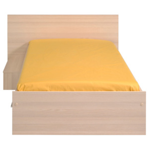 Jednolůžková postel v dekoru akáciového dřeva se zásuvkou Parisot Austina, 90 x 200 cm