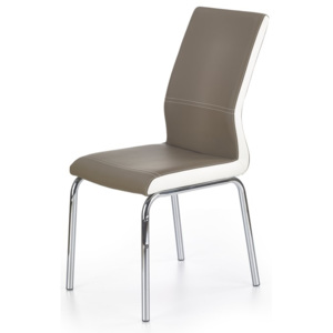Halmar Jídelní židle K225 cappuccino / bílá