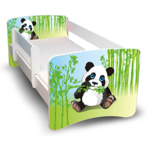 Nellys Dětská postel se zábranou Panda Rozměr: 160x70