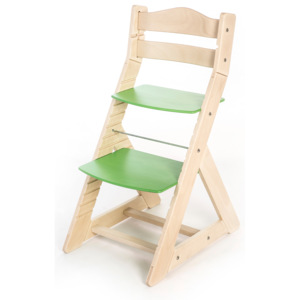 Hajdalánek Rostoucí židle MAJA - opěrka do kulata (bříza, zelená) MAJABRIZAZELENA