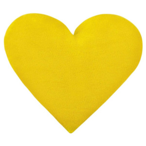 Polštář pro zamilované ve tvaru srdce, Žlutý 42 x 48 cm