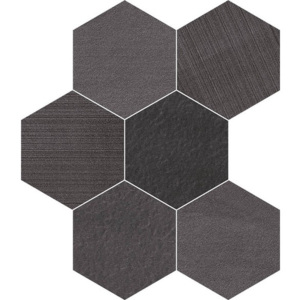 Impronta Italgraniti Sands Experience hexagon 19,5x22,5 black mix