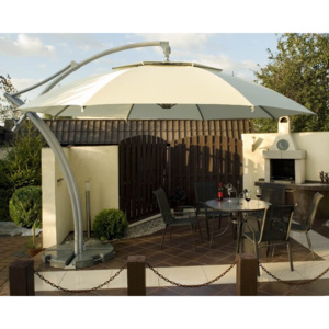 Profesionální slunečník s boční tyčí LITEX Ibiza 4,2 m, přírodní