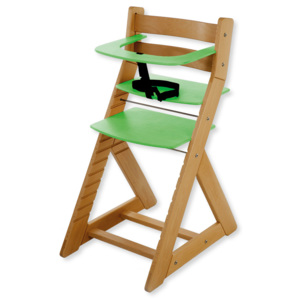 Hajdalánek Rostoucí židle ANETA - malý pultík (dub světlý, zelená) ANETADUBSVEZELENA