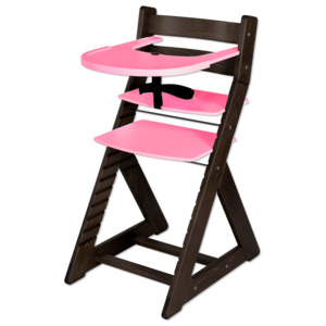 Hajdalánek Rostoucí židle ELA - velký pultík (wenge, růžová) ELAWENGERUZOVA
