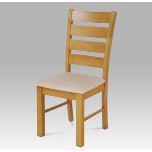Artium Jídelní židle barva dub / potah béžový - WDC-181 OAK2