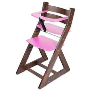 Hajdalánek Rostoucí židle ANETA - malý pultík (ořech, růžová) ANETAORECHRUZOVA
