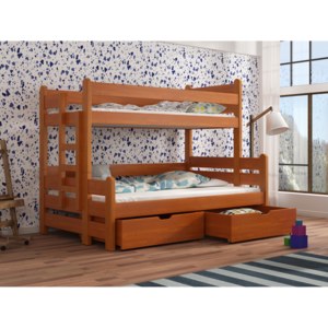 Dětská patrová postel 90 cm Bivi (olše)
