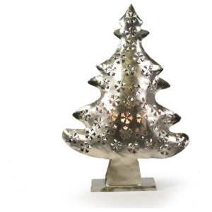 SB Orient Vánoční stromek, kovový svícen, ruční práce, 54x36x10cm