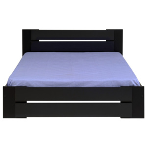 Černá dvoulůžková postel Parisot Arlette, 140 x 190 cm