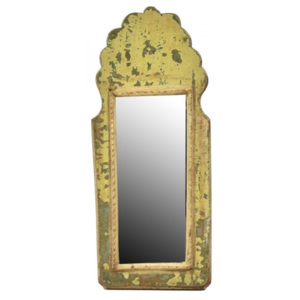 SB Orient Zrcadlo v rámu z antik dřeva, zelné, 15x35x3cm