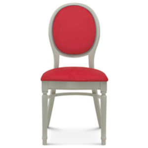 Červená dřevěná židle Fameg Lise