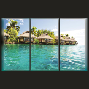 Fototapeta Bahamy - pohled z okna vlies 312 x 219 cm