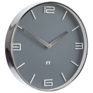 Future Time Future Time FT3010GY Flat grey 30cm nástěnné hodiny