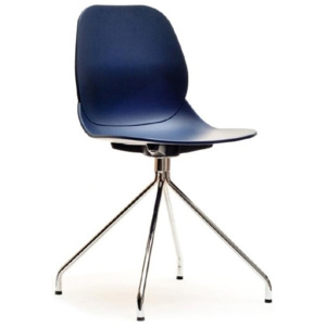 Jídelní židle SWEN Modrá - kovová podnož