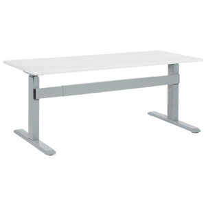 Elektricky nastavitelný psací stůl 160x70 cm bílý-šedý UPLIFT