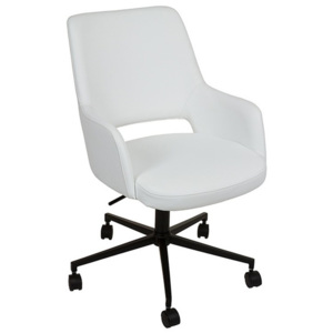 Bílá kancelářská židle s područkami Santiago Pons Avedis