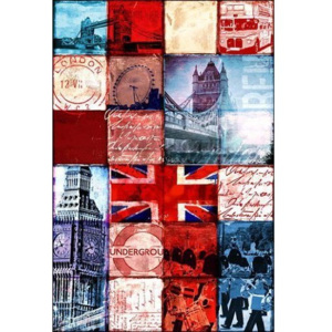 Plakát London Patchwork