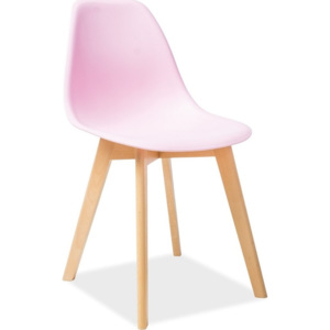 Casarredo Jídelní židle MORIS růžová/buk