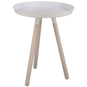 Bílý odkládací stolek Nørdifra Sticks, výška 52,5 cm